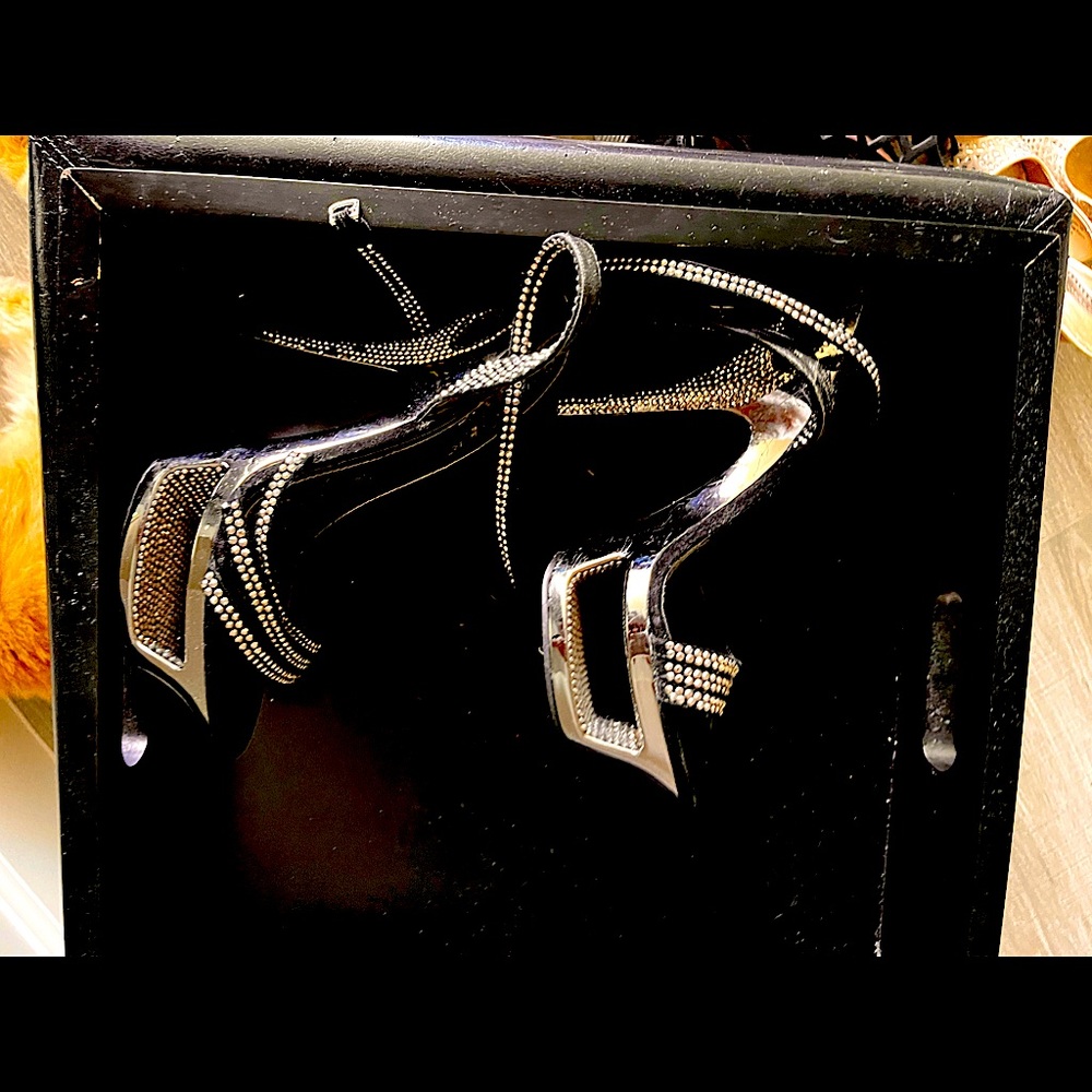 Pleaser size 8 stiletto heels with buckle strap